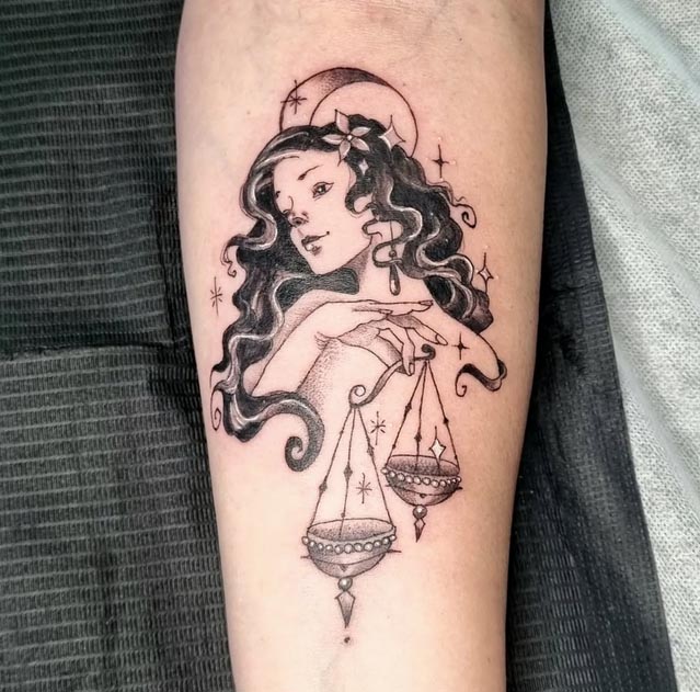 Libra Zodiac Tattoo
