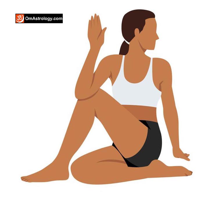ardha matsyendrasana yoga pose (half lord of the fishes pose) meaning uses