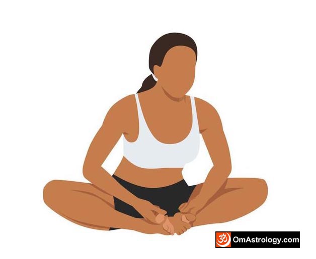 baddha konasana yoga pose (butterfly pose) meaning uses