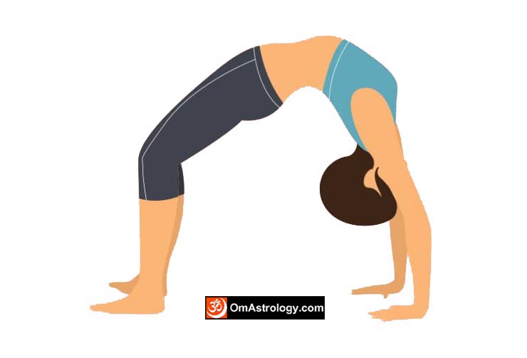 chakrasana yoga pose (wheel pose) meaning uses