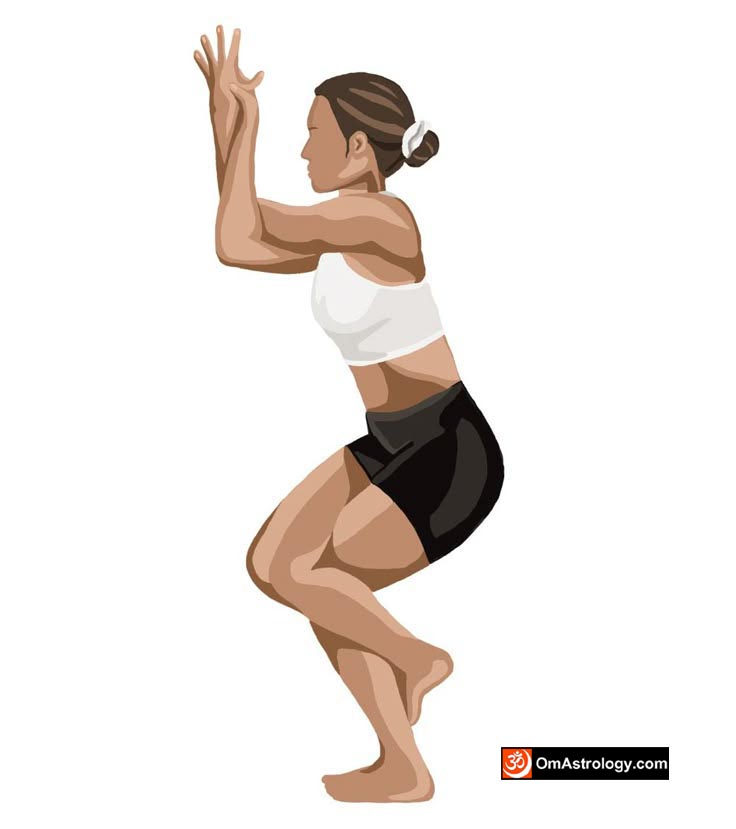garudasana yoga pose (eagle pose) meaning uses