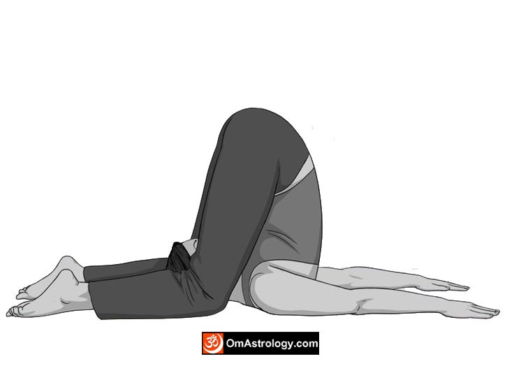 karnapidasana yoga pose (knee to ear pose) meaning uses