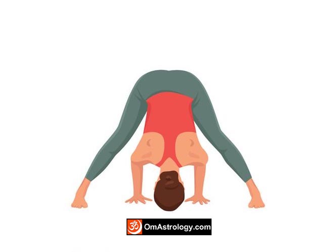 prasarita padottanasana yoga pose (wide-legged forward bend pose) meaning uses