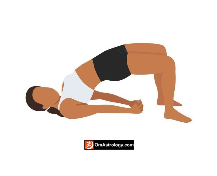 setu bandha sarvangasana yoga pose (bridge pose) meaning uses