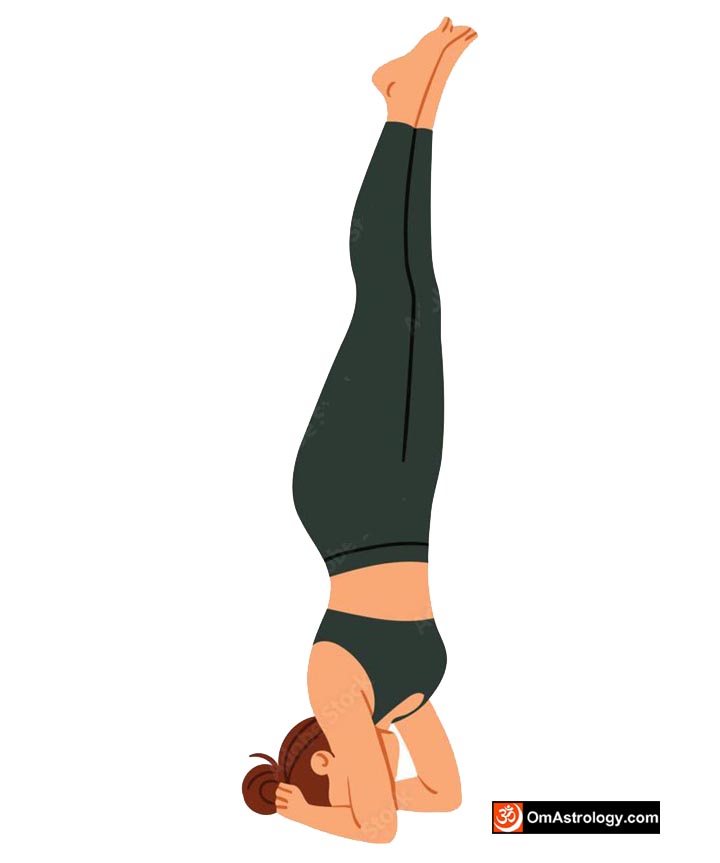 sirsasana yoga pose (headstand pose) meaning uses