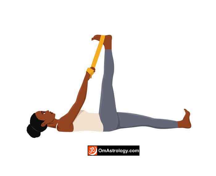 supta padangusthasana yoga pose meaning uses