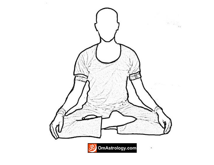 svastikasana yoga pose (auspicious pose) meaning uses