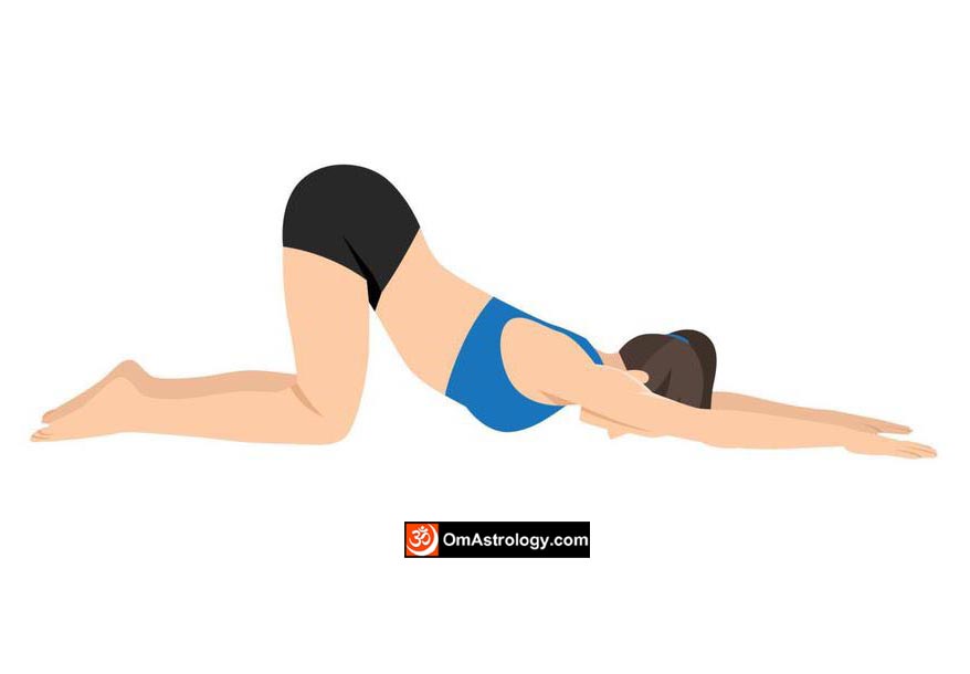 uttana shishosana yoga pose (extended puppy pose) meaning uses