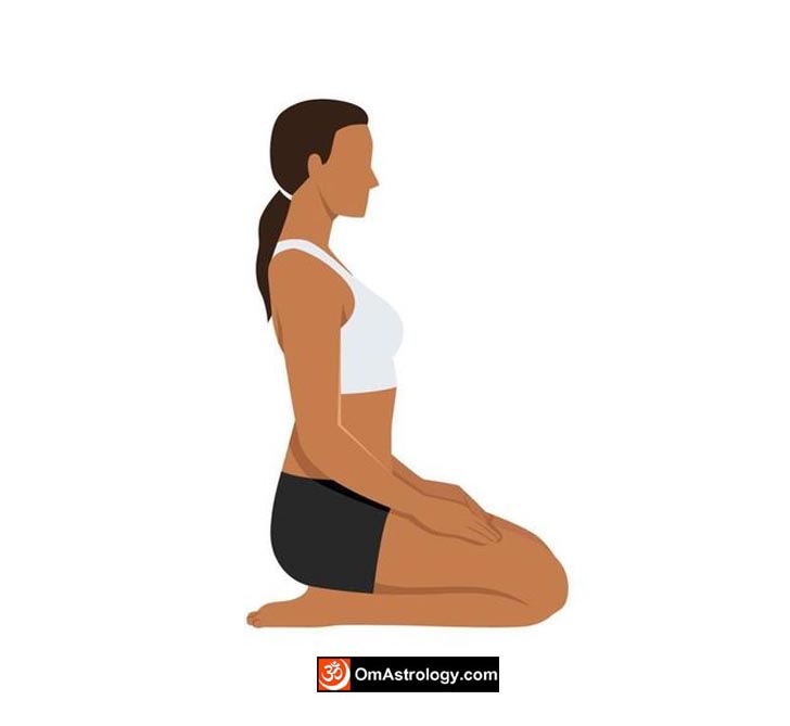 Vajrasana yoga pose (Thunderbolt pose) meaning uses