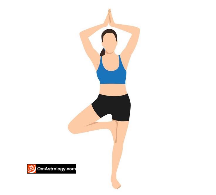 vrksasana yoga pose (tree pose) meaning uses